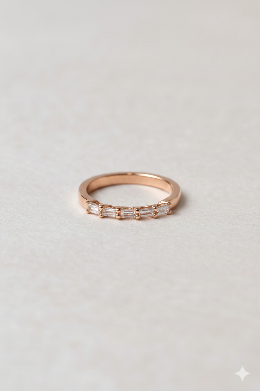 Rainbow Baguette Ring