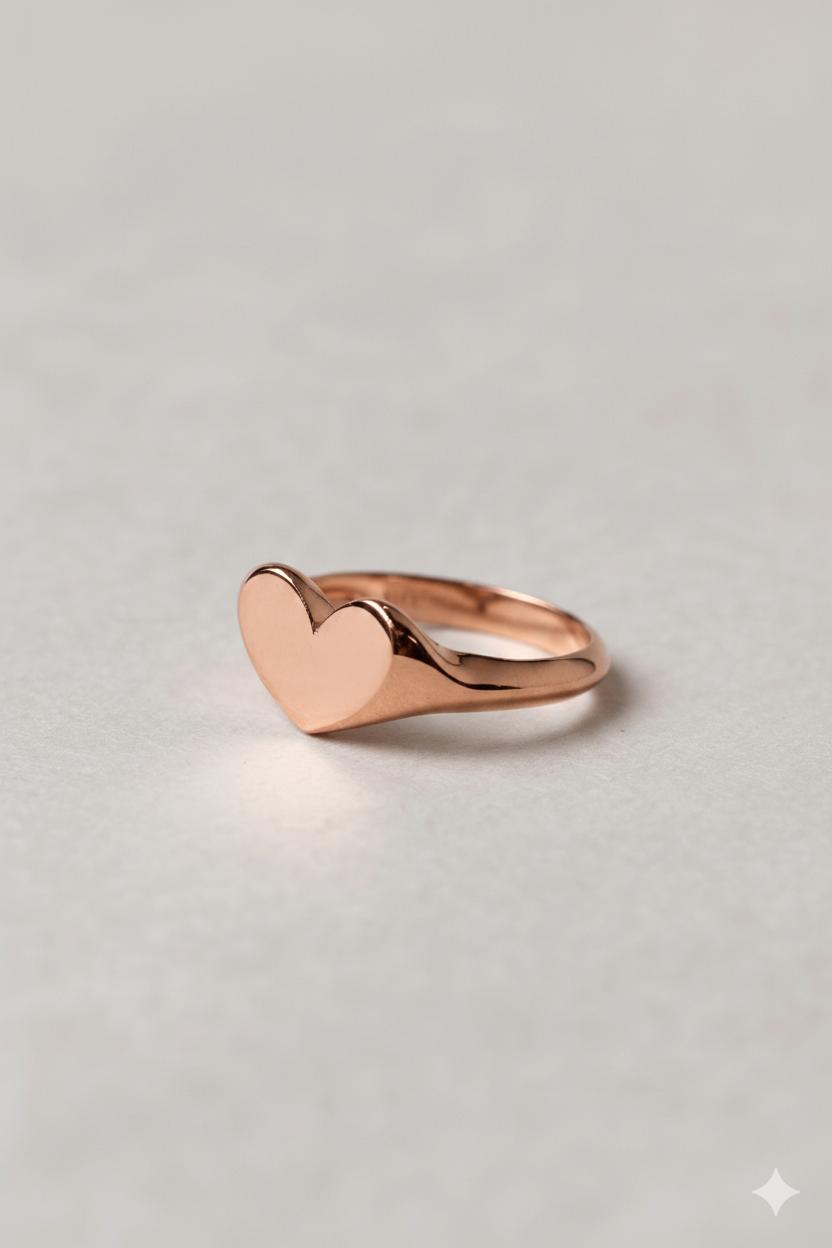Big Heart Signet Ring